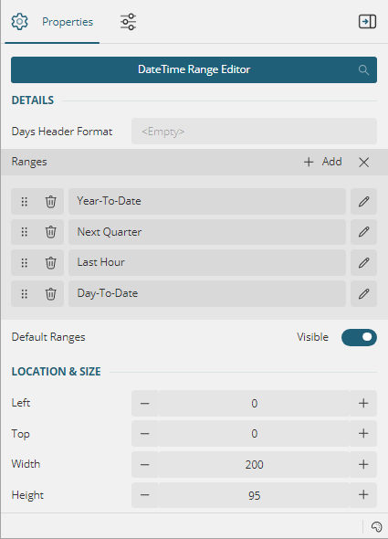 Format Property for DateTime Parameters