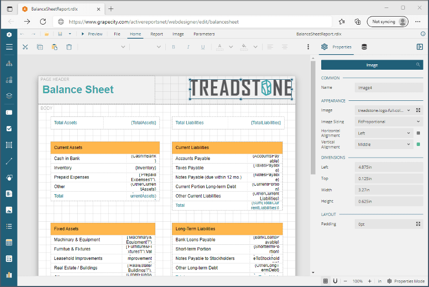End-User Report Designer for Web