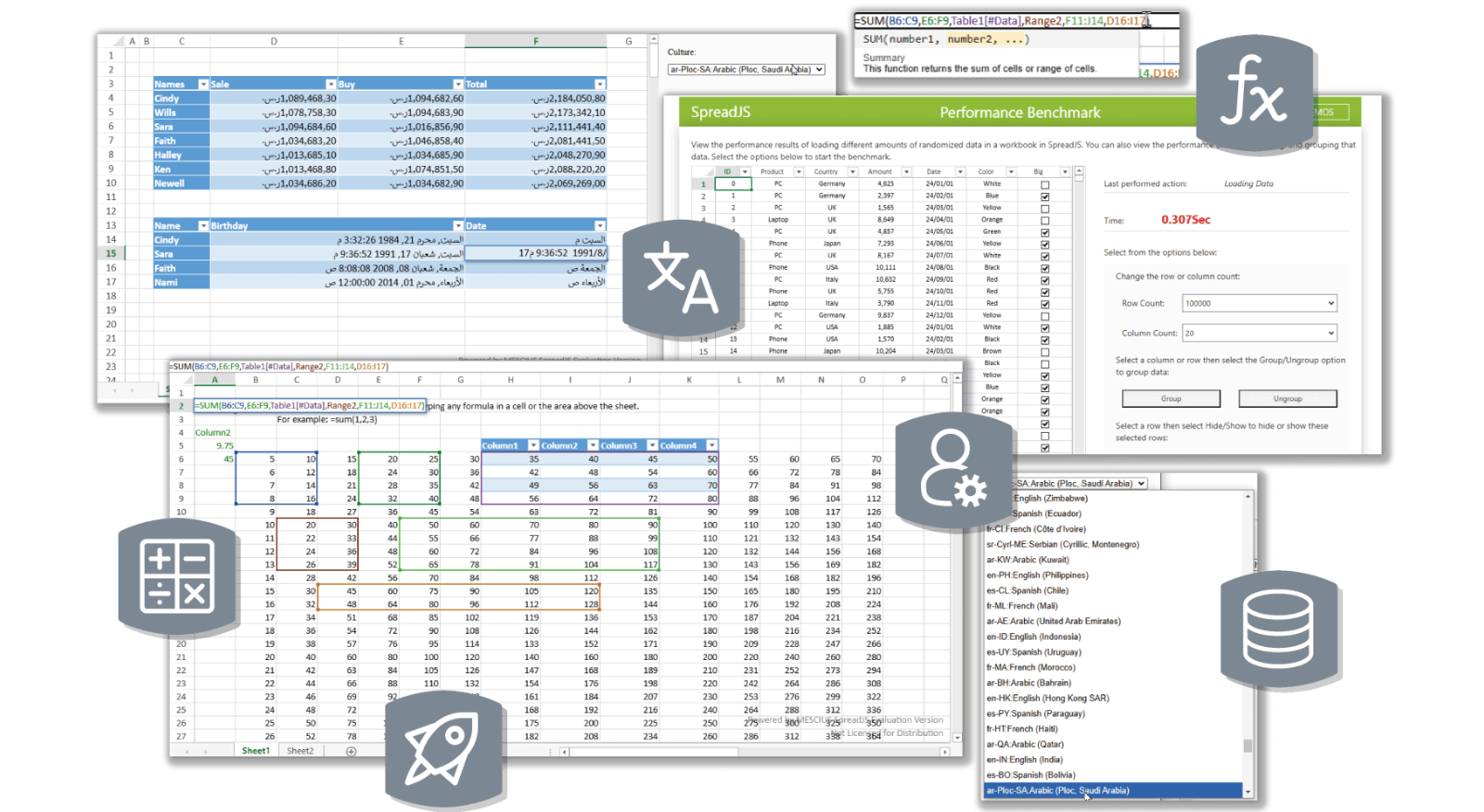 High-Performance Angular Spreadsheet Engine