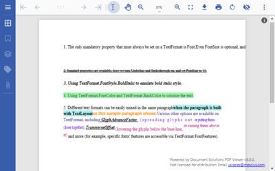 Apply Complex Text Formatting to PDFs using C#
